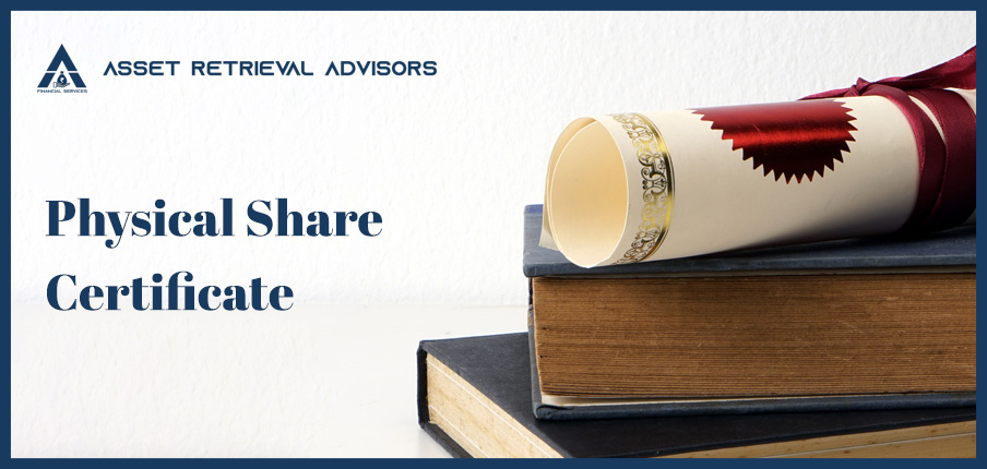 physical share certificate